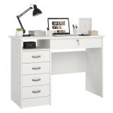 Scrivania lineare bianca 109x48cm in legno - Amor