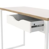 Scrivania lineare bianca 110x48cm con 1 cassetto - Agave