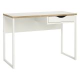 Scrivania lineare bianca 110x48cm con 1 cassetto - Agave