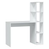 Scrivania lineare bianca 110x50cm con libreria - Abba