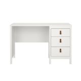 Scrivania lineare bianca 120x48cm con 3 cassetti - Murjan