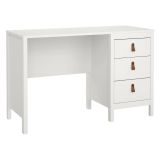 Scrivania lineare bianca 120x48cm con 3 cassetti - Murjan