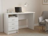 Scrivania lineare bianca 120x48cm in legno - Andre