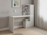 Scrivania lineare bianca 120x61cm con 1 cassetto - Kimberly