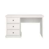 Scrivania lineare bianca 130x61cm con 3 cassetti - Agia