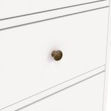 Scrivania lineare bianca 130x61cm con 3 cassetti - Agia