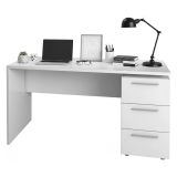 Scrivania lineare bianca 138x60cm con in legno - Alimet