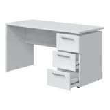Scrivania lineare bianca 138x60cm con in legno - Alimet