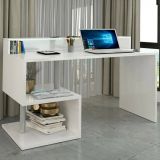 Scrivania lineare bianca 140x60cm con porta pc - Kobenhavn