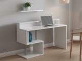 Scrivania lineare bianca 140x60cm con porta pc - Kobenhavn