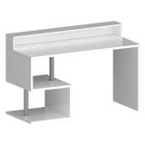 Scrivania lineare bianca 140x60cm con supporto computer - Yemyin