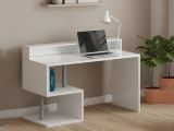 Scrivania lineare bianca 140x60cm con supporto computer - Yemyin