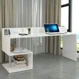 Scrivania lineare bianca 180x60cm con porta pc - Aurigo