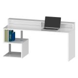 Scrivania lineare bianca 180x60cm con porta pc - Aurigo