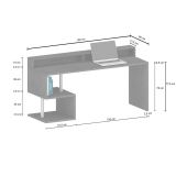 Scrivania lineare bianca 180x60cm con porta pc - Aurigo