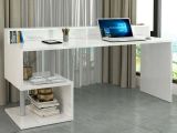 Scrivania lineare bianca 180x60cm con porta pc - Aurigo
