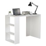 Scrivania lineare bianca 90x40cm con libreria - Riad