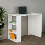 Scrivania lineare bianca 90x40cm con libreria - Riad