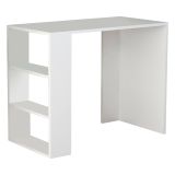 Scrivania lineare bianca 90x40cm con libreria - Riad