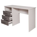 Scrivania lineare bianca e cemento 120x48cm con 3 cassetti - Ardauli