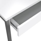 Scrivania lineare bianca e grigia 101x40cm con 2 cassetti - Anavi