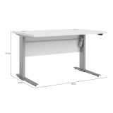 Scrivania lineare bianca e grigia 120x80cm in legno - Amigos