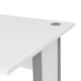 Scrivania lineare bianca e grigia 120x80cm in legno - Amigos