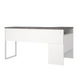 Scrivania lineare bianca e grigia 145x81cm con 2 cassetti - Moire