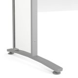 Scrivania lineare bianca e grigia 150x80cm in legno - Ascorbato
