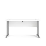 Scrivania lineare bianca e grigia 150x80cm in legno - Ascorbato