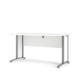Scrivania lineare bianca e grigia 150x80cm in legno - Ascorbato