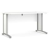 Scrivania lineare bianca e grigia 150x80cm in legno - Ascorbato