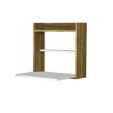 Scrivania lineare bianca e noce 60x19cm - Bariano