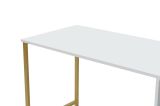 Scrivania lineare bianca e oro 240x60cm - Violet