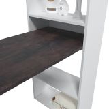 Scrivania lineare bianca e ossido 120x53cm con libreria - Ali