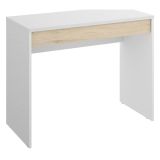 Scrivania lineare bianca e rovere 89x49cm con 1 cassetto - Affiniti