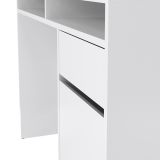 Scrivania lineare bianca lucida 110x48cm con 1 cassetto - Abbadu
