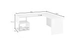 Scrivania lineare bianca lucida 160x60cm con supporto computer - Giunone