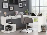 Scrivania lineare bianca lucida 160x60cm con supporto computer - Giunone