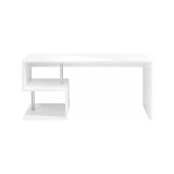 Scrivania lineare bianca lucida 180x60cm con supporto pc - Poseidone