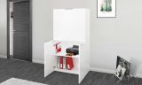 Scrivania lineare bianca lucida 70x35cm con libreria - Atroc