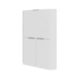Scrivania lineare bianca lucida 70x35cm con supporto pc - Akiro
