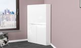 Scrivania lineare bianca lucida 70x35cm con supporto pc - Akiro
