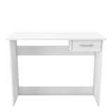 Scrivania lineare bianca opaca 100x49cm con 1 cassetto - Bargagli