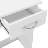 Scrivania lineare bianca opaca 100x49cm con 1 cassetto - Bargagli