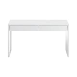 Scrivania lineare bianca opaca 138x50cm con 2 cassetti - Cerere