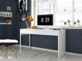 Scrivania lineare bianca opaca 138x50cm con 2 cassetti - Cerere