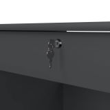 Scrivania lineare grigia 109x48cm con 3 cassetti - Franklin
