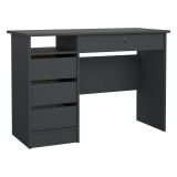 Scrivania lineare grigia 109x48cm con 3 cassetti - Franklin