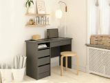 Scrivania lineare grigia 109x48cm con 3 cassetti - Franklin